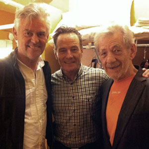 Steve Thomson, Bryan Cranston and Ian McKellen